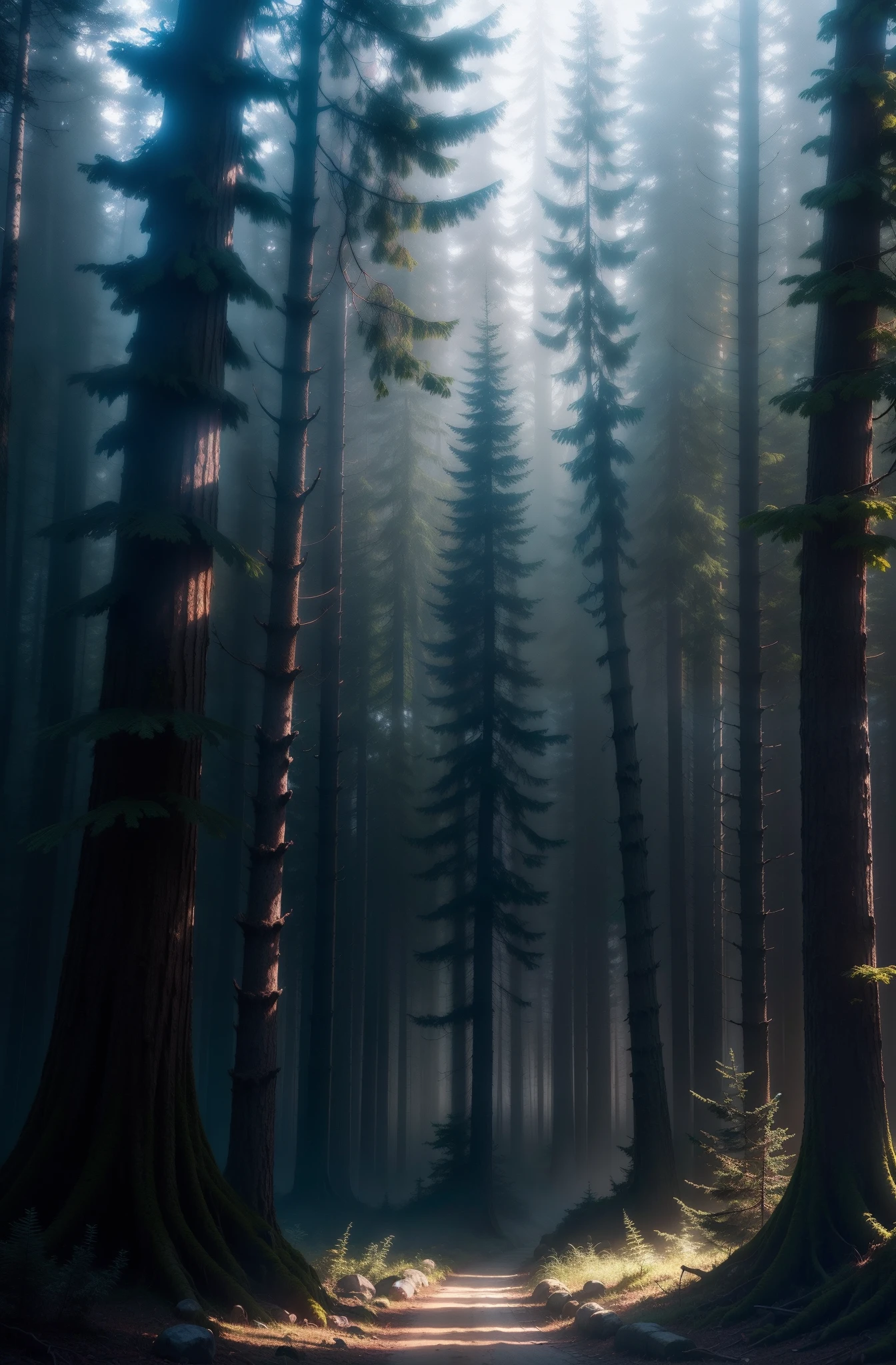smog,The bird,Light shines through the woods, Mysterious Forest, cinematic forest lighting, forest in the morning light, mysterious dense forest, forest, Deep in the forest, Forest light, surreal forest, mystical forest, dark pine trees, Deep in the forest, In a misty forest, magical forest backround, foggy forest, fir forest
