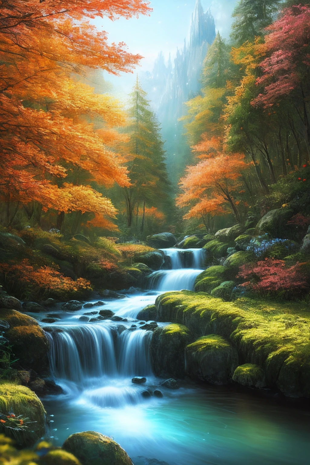masterpiece, best quality, high quality,extremely detailed CG unity 8k wallpaper, An enchanting and dreamy scene of a fantasy forest, with towering trees, glowing mushrooms, and hidden fairy glens, creating a sense of mystique and enchantment, artstation, digital illustration, intricate, trending, pastel colors, oil paiting, award winning photography, Bokeh, Depth of Field, HDR, bloom, Chromatic Aberration ,Photorealistic,extremely detailed, trending on artstation, trending on CGsociety, Intricate, High Detail, dramatic, art by midjourney