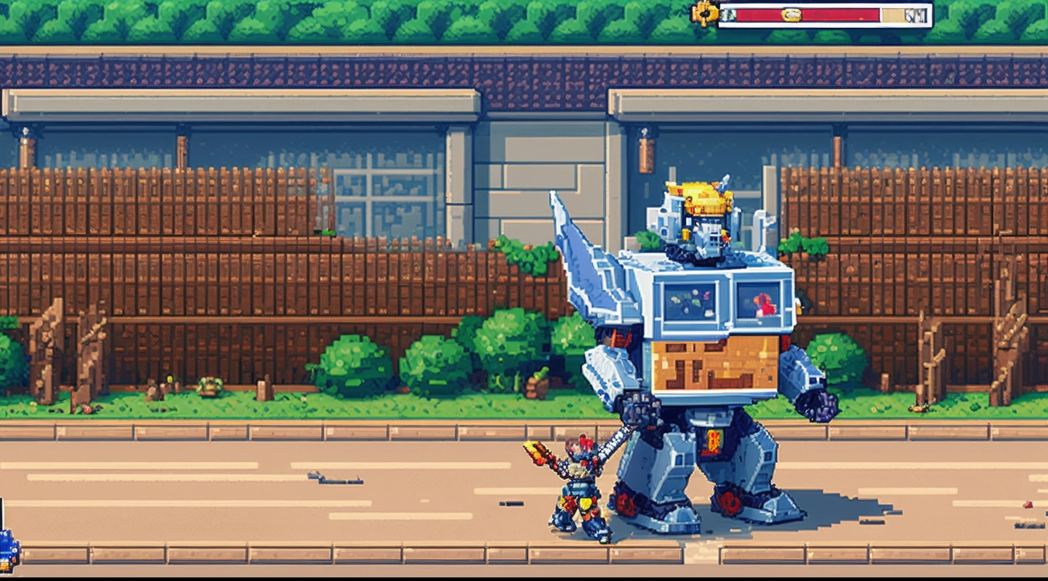 pixel game,character design,super mecha,All kinds of artillery, Pixel art #pixelart