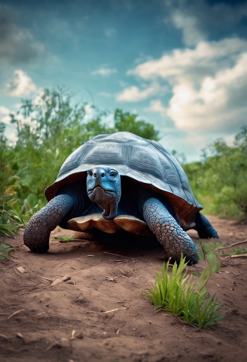 Blue giant tortoise