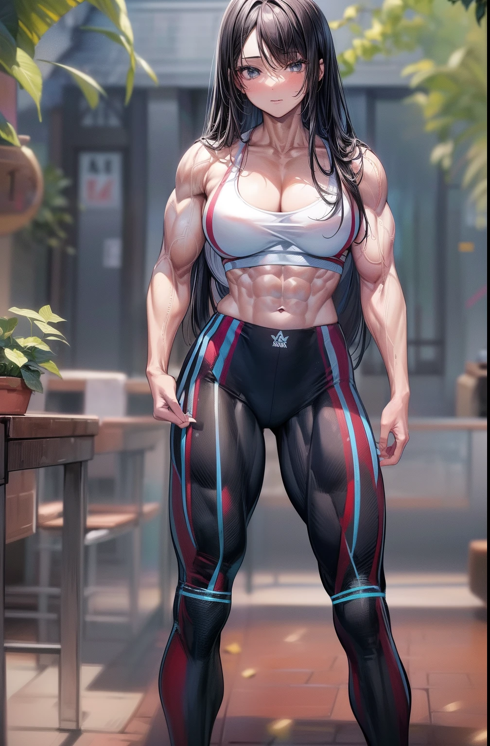 (BEST lighting) , (ultra intricately detailed) , 4K unification, (super-detailed CG: 1.2) , (8K: 1.2),(Original), (Masterpiece) , (Best quality),(Masterpiece:1.4),Anime-ish high quality,(Masterpiece),Masterpiece, Super clear picture quality，Clearer than movies，（Fine face）Best quality, absurderes,((masterpeace, 4K, 8K, Yes, A high resolution))1girll, girls，She was in the garden，Ten strong abs，standing on your feet,Exposing the abdomen， Crop topping,There are bulges of dense veins on the arms，Spring, Boots, Perfect figure, Long silver hair, Dynamic pose,Legs exposed，Strong leg muscles ((body builder:1.5)),Spring Garden,(Beautiful bace),(Girl),(Female),(((Upper body:1)))