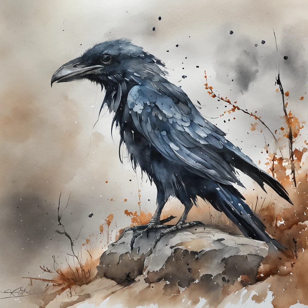 Two crows on a dead tree, A shadow shaped like a walker, Starry night, Thick fog on the ground, Blue light on the horizon, Unreal Engine 5, Cinematic, low angle photography, Motion blur, Depth of field, Dust, Cobblestones and dirt. Splash Art, dripping paint. Perfect color grading. Influenced by Karel Appel and Jeremy Mann, Full of dramatic and threatening scenes, Hyper-detailed, Beautiful, insanely details, Intricate details, editorial photography, shot with a 50mm lens, Depth of field, Tilt Blur, Shutter speed 1/1000, f/22. Lightmaps, Super bright