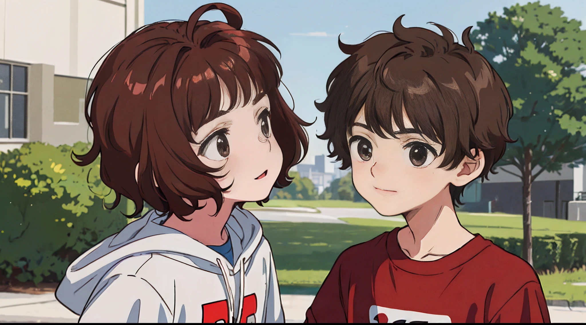 (Cute teenager:1.3)+(Be red in the face:1.1)+(Cute little boy:1.2)+(16 yaers old:1.1)+(with short brown hair:1.2)+(There are dull hairs)+(younge boy)