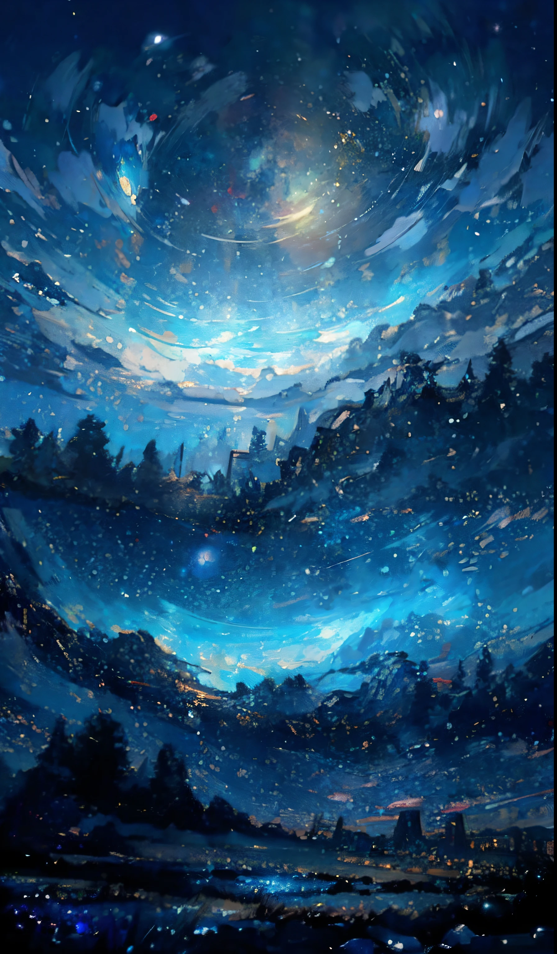 Starry sky with stars and clouds, baroque painting. star lit sky, sky strewn with stars, cosmic starry sky, Cosmos Sky, starrysky, tranquility of the endless stars, painting of a dreamscape, galactic landscape, Beautiful night sky, stary night painting, with the sky full of stars, detailed dreamscape, stellar sky, Starry Night Sky