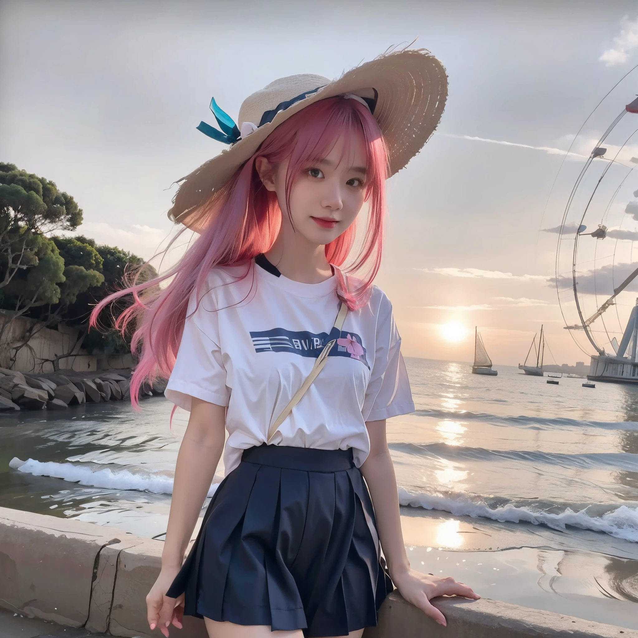 Best quality at best,tmasterpiece,超高分辨率,Textured skin,The is very detailed,awardwinning,high detal,(realisticlying:1.4),teens girl,Juvenile,Clear eyes,looks into camera,Pupil correction,A detailed eye,Precise eye structure,Clear faces,Accurate hand structure,Accurate hands