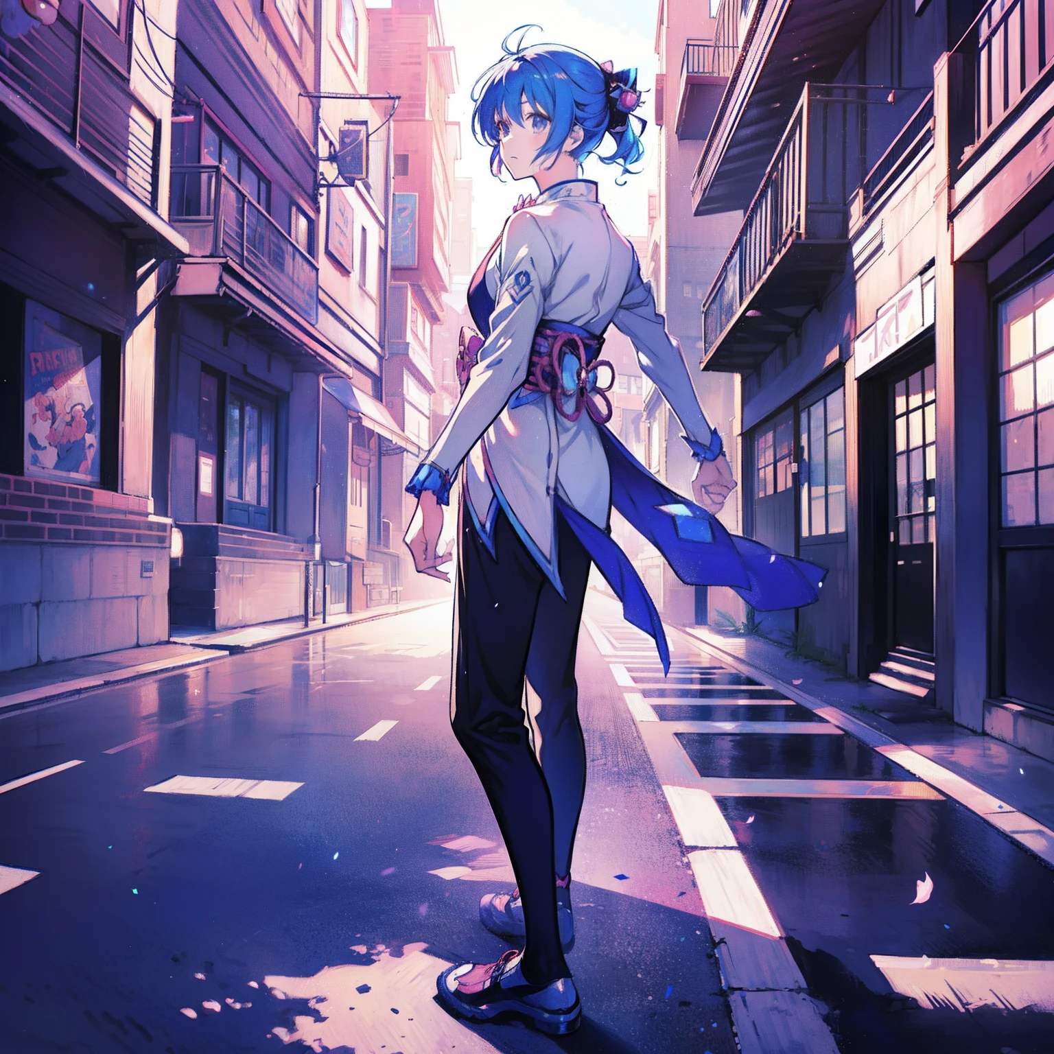 animemanga girl，standing on a street curb，Look ahead，Anime moe art style, Anime art wallpaper 8 K, young anime man, High quality anime art style, style of anime4 K, 2 d anime style, Anime art wallpaper 4k, Anime art wallpaper 4 K, Handsome anime pose, Best anime 4k konachan wallpaper, 4K anime wallpaper