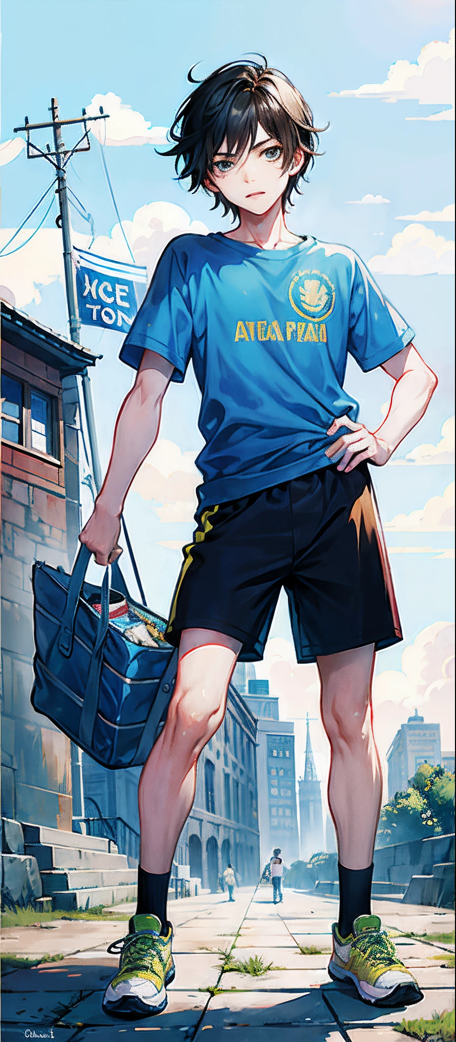 Percy Jackson, ***************, athletic, standing