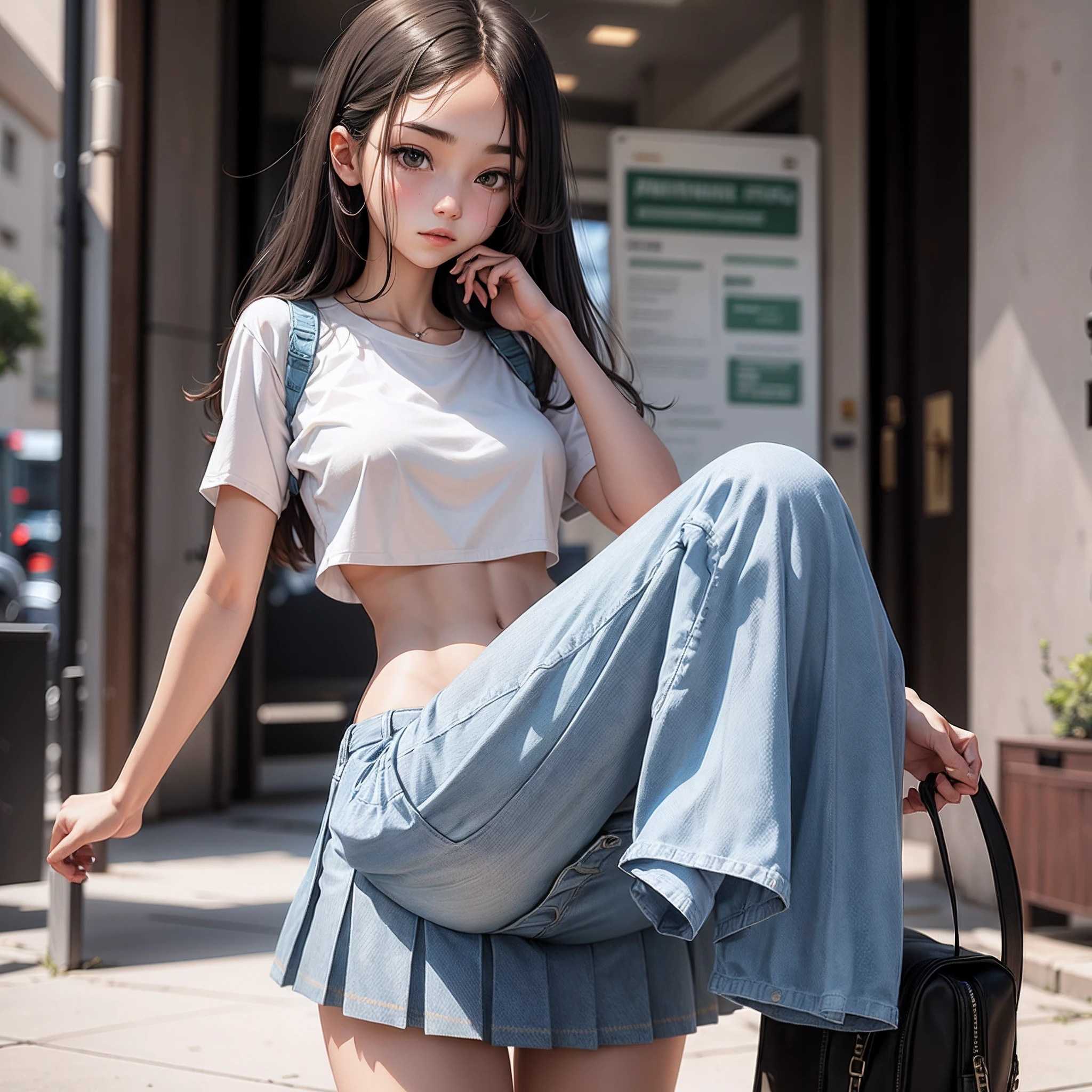 teenaged girl grabbing crotch pee peeing peeing self --auto
