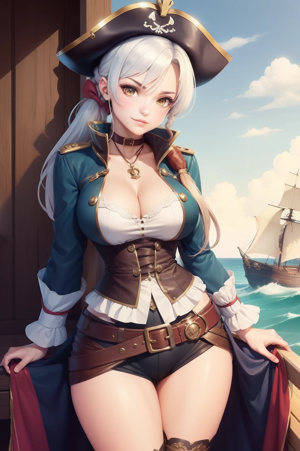 Cute female pirate from the 1800s