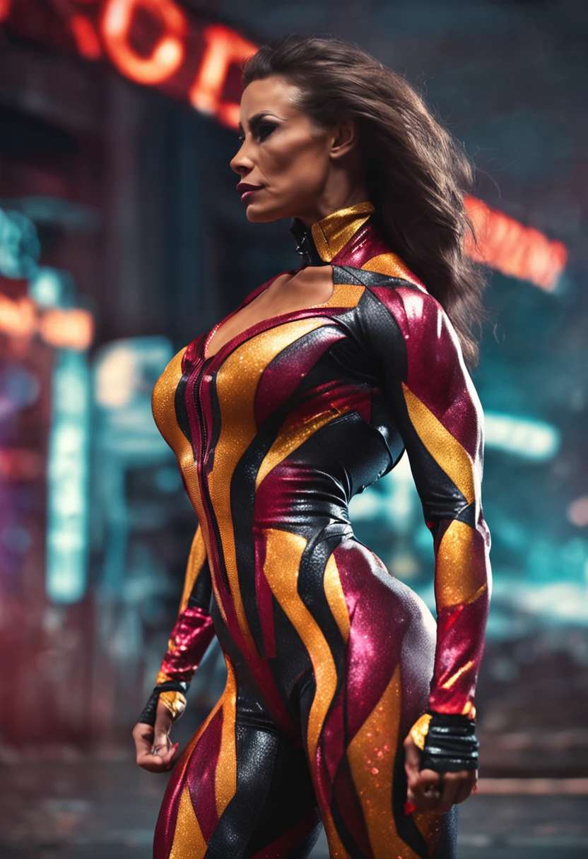 female bodybuilder catsuit