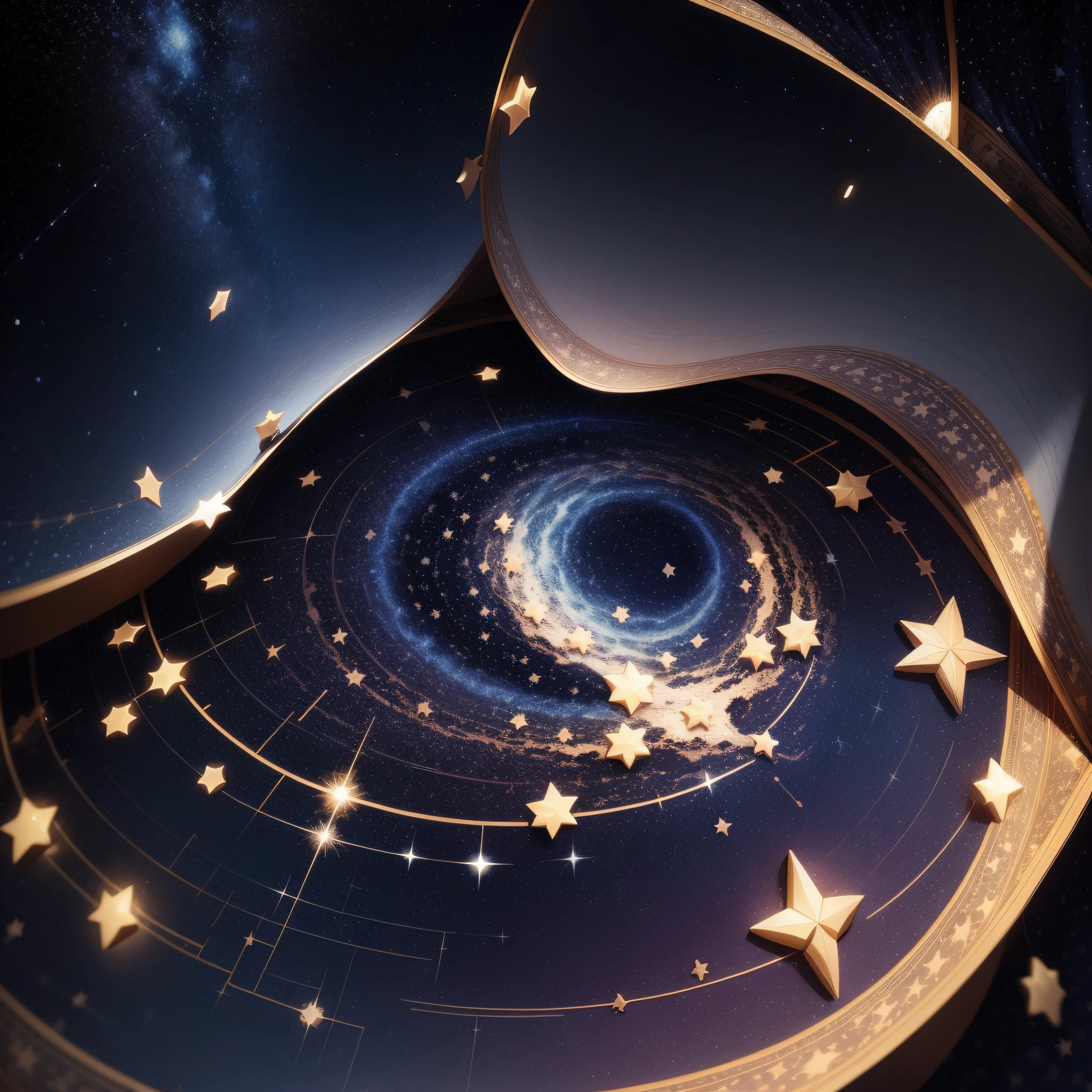 Starry Constellations: Patterns formed by groups of stars that have inspired myths and stories throughout history, creating a celestial tapestry.