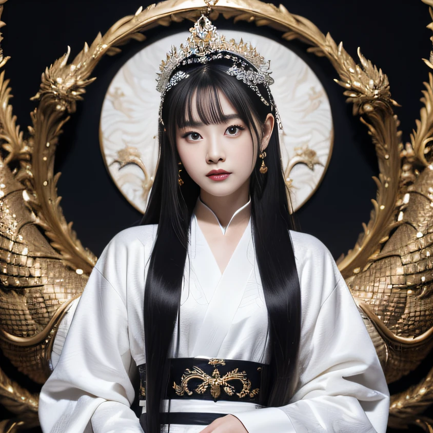 32K(tmasterpiece,k hd,hyper HD,32K)flowing long black hair,Tongzhou maid ,Black and White Dragon Protector (realisticlying:1.4),White python pattern battle robe,Ink headdress,Snowflakes fluttering,The background is pure,Hold your head high,Be proud,The nostrils look at people, A high resolution, Ink details, RAW photogr, Sharp Re, Nikon D850 Film Stock Photo by Jefferies Lee 4 Kodak Portra 400 Camera F1.6 shots, Rich colors, ultra-realistic vivid textures, Dramatic lighting, Unreal Engine Art Station Trend, cinestir 800,Hold your head high,Be proud,The nostrils look at people,32K(tmasterpiece,k hd,hyper HD,32K)flowing long black hair,Backroom pond,zydink, water ink, Asian people (water ink), (Ink silk scarf), Combat posture, looking at viewert, long whitr hair, Floating hair,water ink, Chinese clothes with long sleeves, (Abstract black and white splash:1.2), white backgrounid,Kirin Beast Protector (Ink realistic:1.4)The nostrils look at people, A high resolution, Ink details, RAW photogr, Sharp Re,