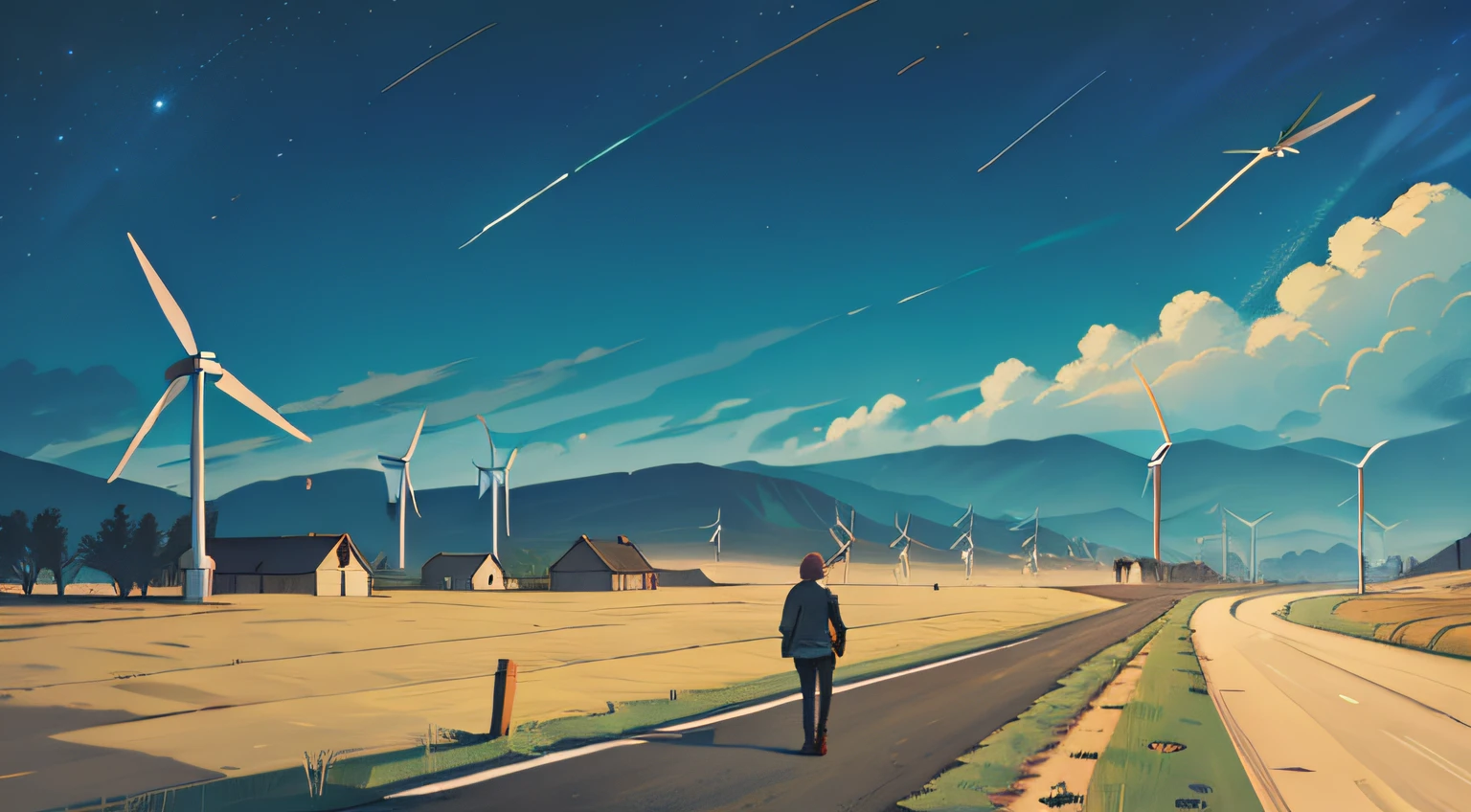 Steppes and wind farms