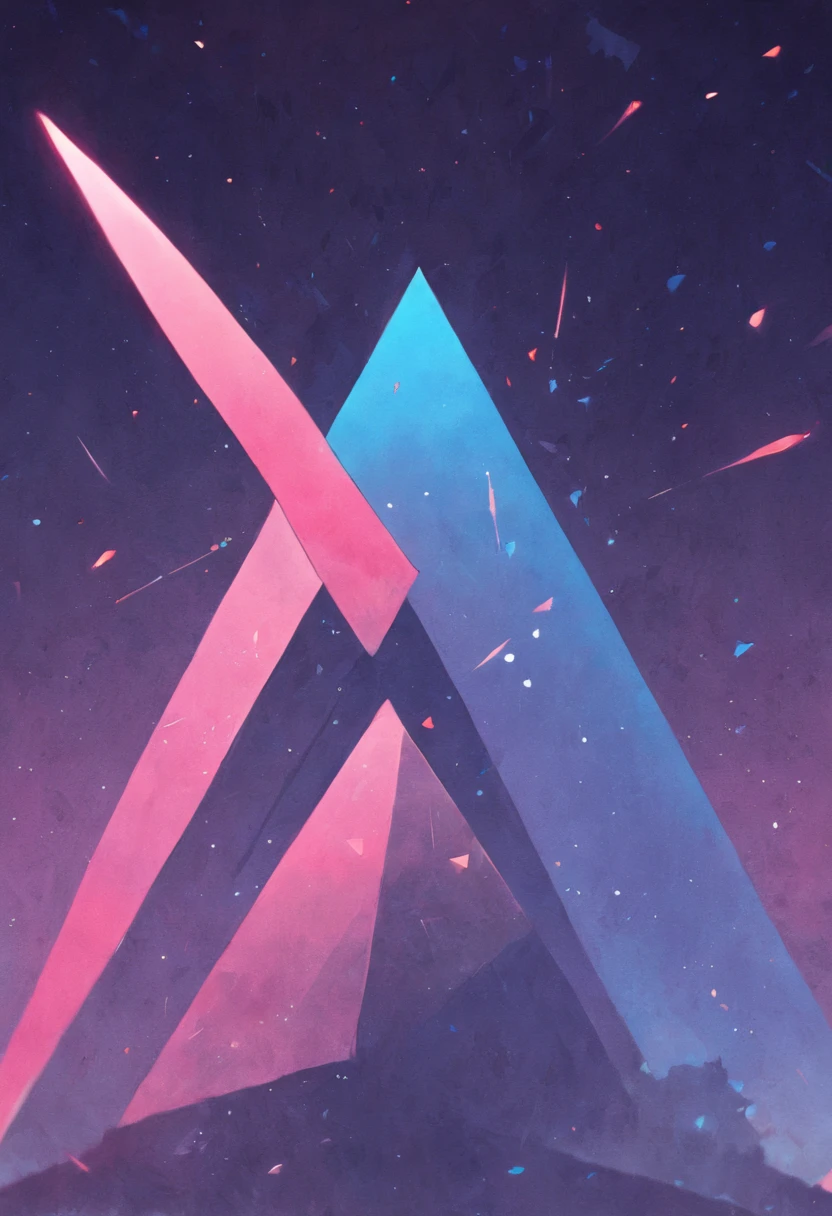 Triangle close-up, Triangle, Flat triangle λ, triangle inside circle, Triangle element arrow, Corporate logo, Klein Blue White Sky Gray, Angular,solidcolor,planar