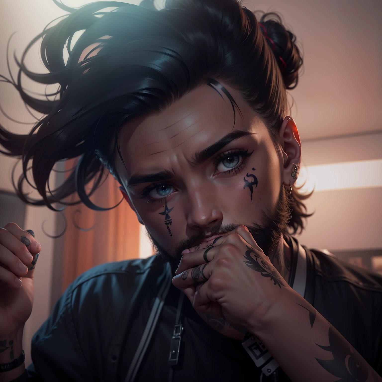 Make a brand tatto in hand