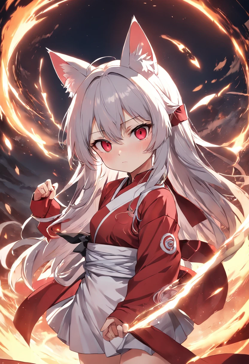 Menina anime com orelhas de rato e casaco vermelho no quarto do tatame, Menina do gato ao redor，estilo anime 4K, Kawacy, menina anime com orelhas de gato, gato anime, Anime Art Wallpaper 8K, gato anime bonito, gato anime bonito, badass anime 8 k, Anime Art Wallpaper 4K, Anime Art Wallpaper 4K, Papel de parede anime 4k, Guweiz