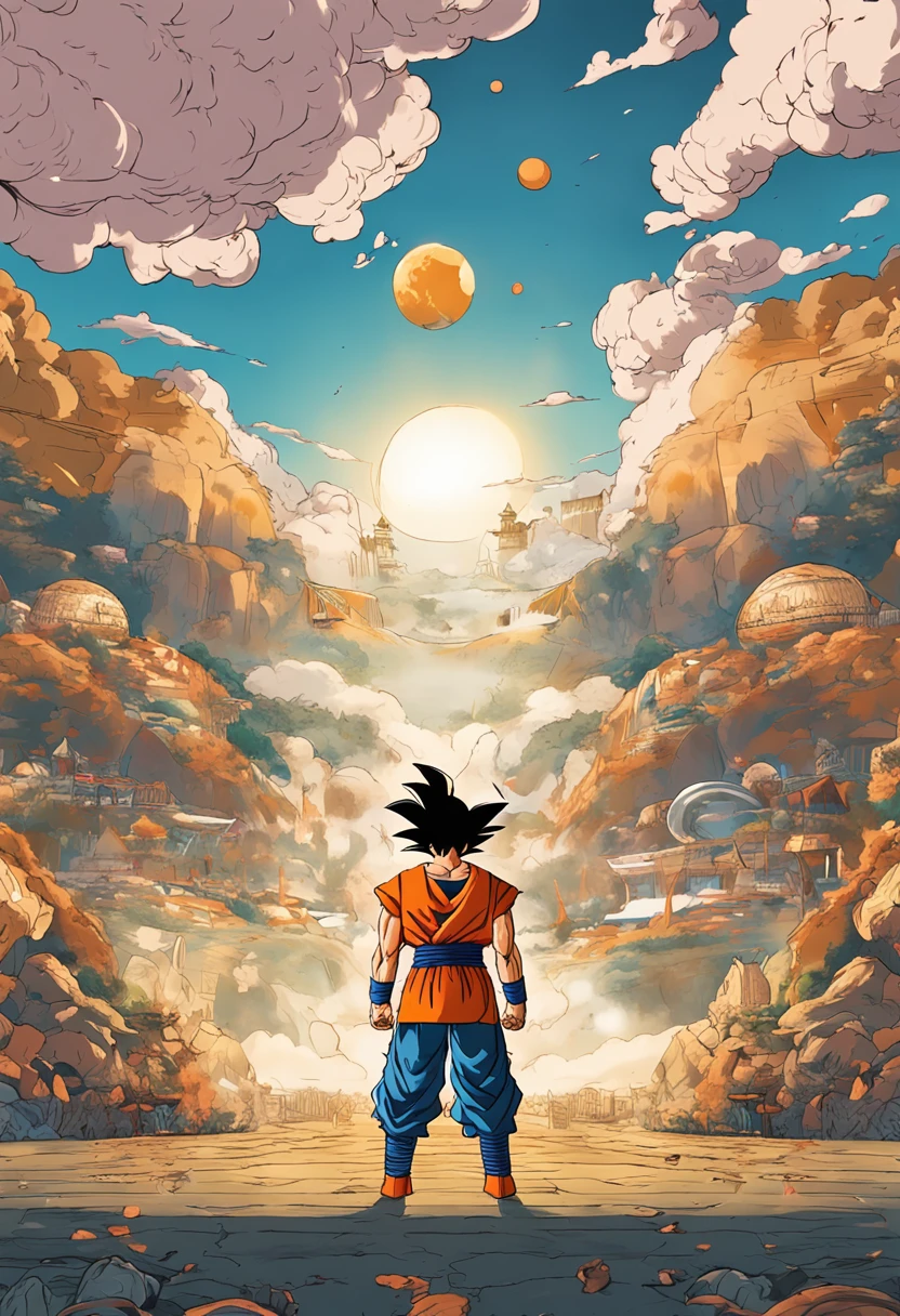 son goku、mito、combats、Golden Hoop Stick、celestial gardens、The law is the same as the heavens and the earth、giant things