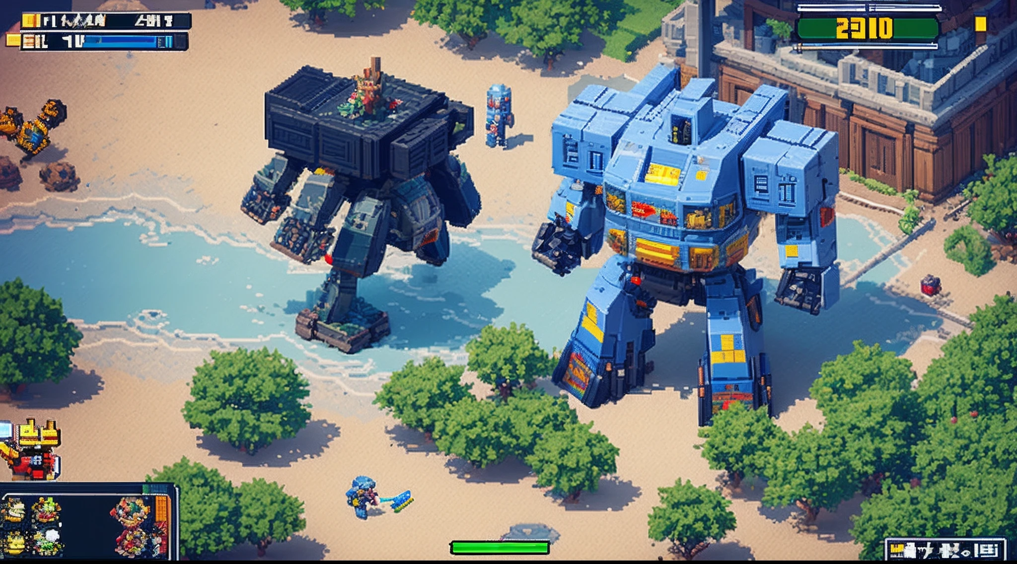 pixel game,character design,super mecha,All kinds of artillery, Pixel art #pixelart