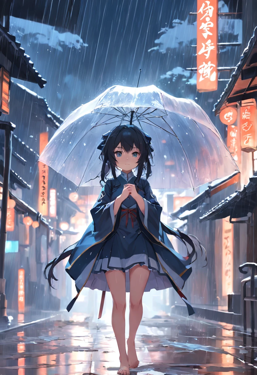Protection against rain on the eaves,It has no umbrella,uma garota de anime, Guweiz em Pixiv ArtStation, trending on artstation pixiv, Guweiz em ArtStation Pixiv, estilo anime 4K, Cute anime waifu in a nice dress, de arknights, Anime Art Wallpaper 8K, Kawacy, palatial palace , Uma menina em Hanfu
