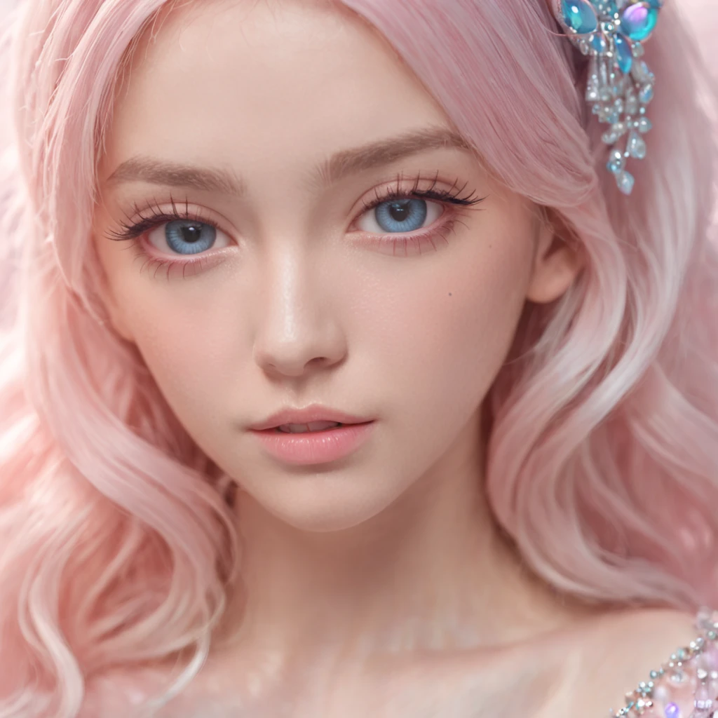 (Best quality:1.3),4K,8K,8K portrait,16 k,(masutepiece:1.2),1girl in,Solo,(Maximalism:1.5),opals,ultra - detailed,absurderes,(Very detailed beautiful face and eyes:1.3), (Beautiful hair details:1.3),Delicate composition, (full bodyesbian:1.5),(full-length figure:1.5), Super cute girl,(Medium hair:1.4),Pink eyes,Light blue eyes,(Pink hair:1.2),(Light blue hair:1.4),(a playboy bunny:1.6),(Jewelry hair accessories:1.3), (jewelry eyes:1.3),(eyeslashes:1.2),(symbol in eyes:1.3),(A high resolution, Twinkle,glitters,Lens flare,light particules,Shining:1.3),(Cute:1.5)