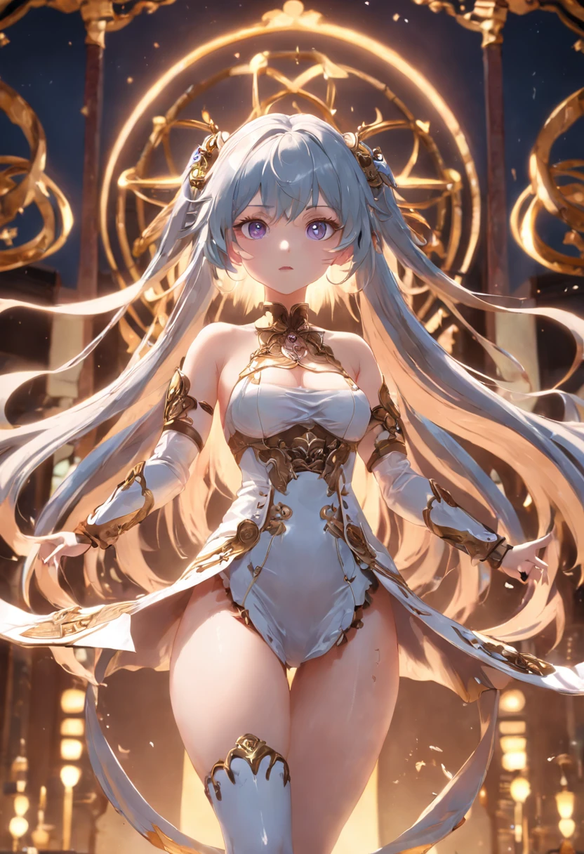 (Extremely detailed CG Unity 16k wallpaper:1.1), (Noise Removal Strength: 1.45), (tmasterpiece:1.37), {Extremely detailed 8k wallpaper}, {Masterpiece}, {Best quality}, {{{{{doll}}}}}, {{JDM}}, Dolls, puppet, {Ball joints}, {{{{lifeless}}}}, {{{inorganic}}}, {1girll}, Beautiful and detailed glass eyes, Handle Hair, ornate hair, Expressionless, indifferent, Hyperrealistic, Gothic, Classical decoration, Sit, zoom in on eyes, focused on the eyes, {{silk thread}}, Rococo style, god light, Sparkle, Glowing light