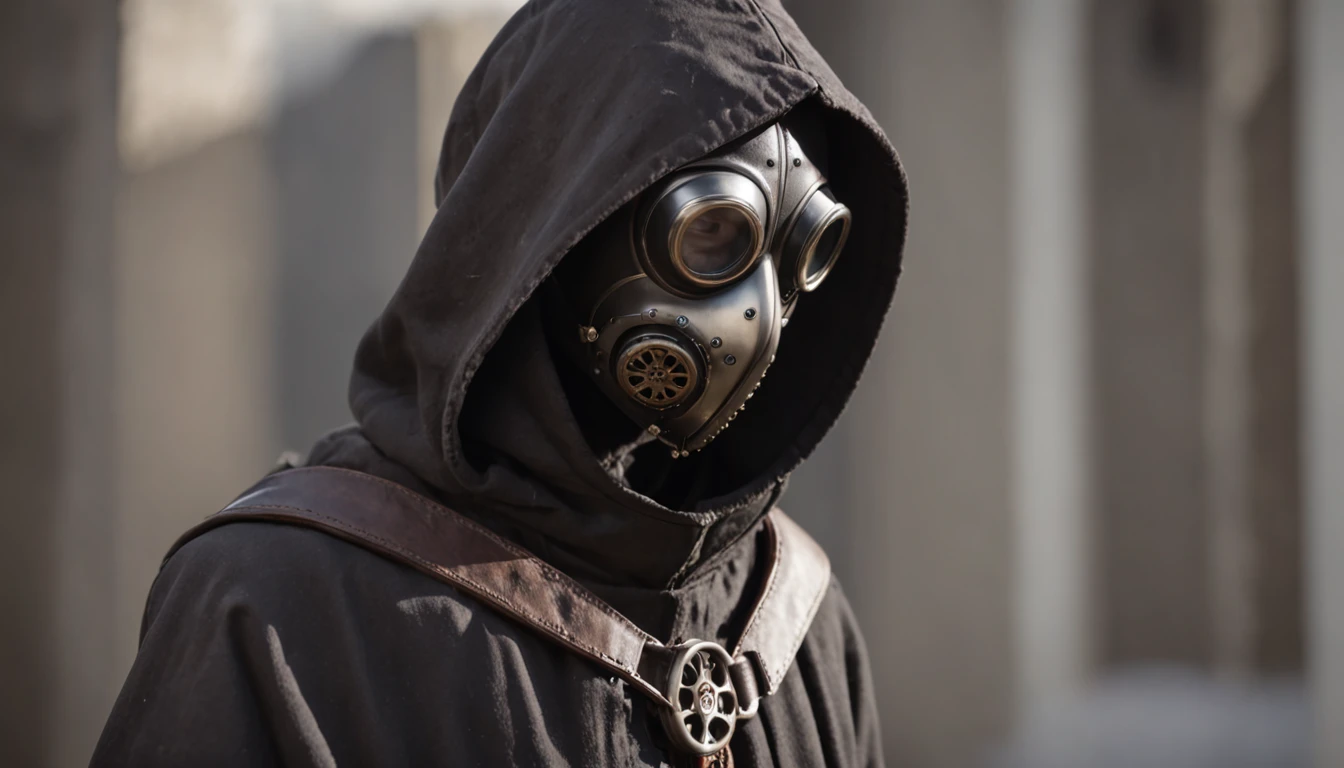In a post-apocalyptic world ravaged by an unknown disease, a mysterious and compassionate anime-style plague doctor emerges to treat the afflicted. The plague doctor, adorned in a beautifully detailed, steampunk-inspired mask and cloak, possesses advanced AI-powered medical tools and a heart full of empathy.