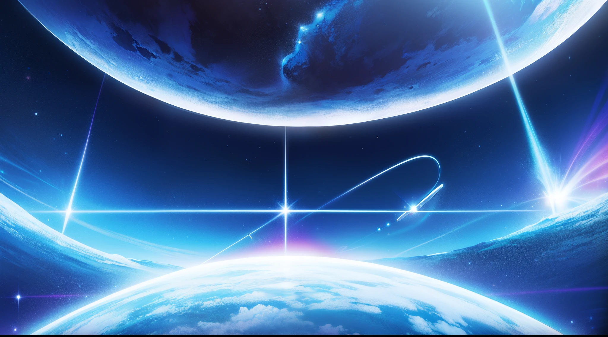 Outer space, Science fiction film, Science fiction animation, Space film, Space animation, Ring jumpgate, Hypertailed background, Interstellar, noHuman。
