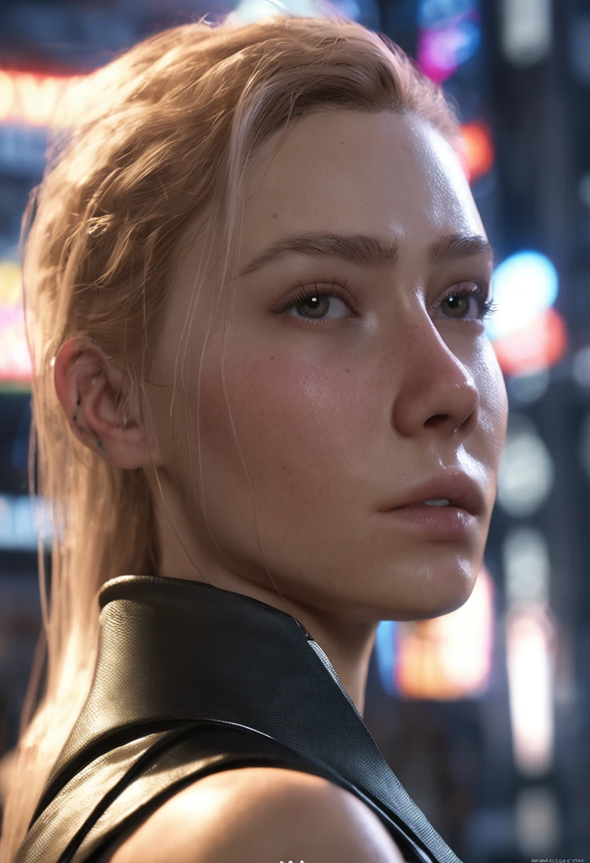 p-quality、8K Masterpiece、超A high resolution、(Photorealsitic:1.3)、Raw photo、女の子1人、20 year old Eastern European woman,ue,blonde hair、glowy skin、1 Cyberpunk Super Beauty、((super realistic details))、portlate、globalillumination、Shadow、octan render、8K、ultrasharp、(breast size:0.1)、Raw skin is exposed in cleavage、metals、cold color、、highly intricate detail、Realistic light、CGSoation Trends、Beautiful eyes、radiant eyes、Facing the camera、neon details