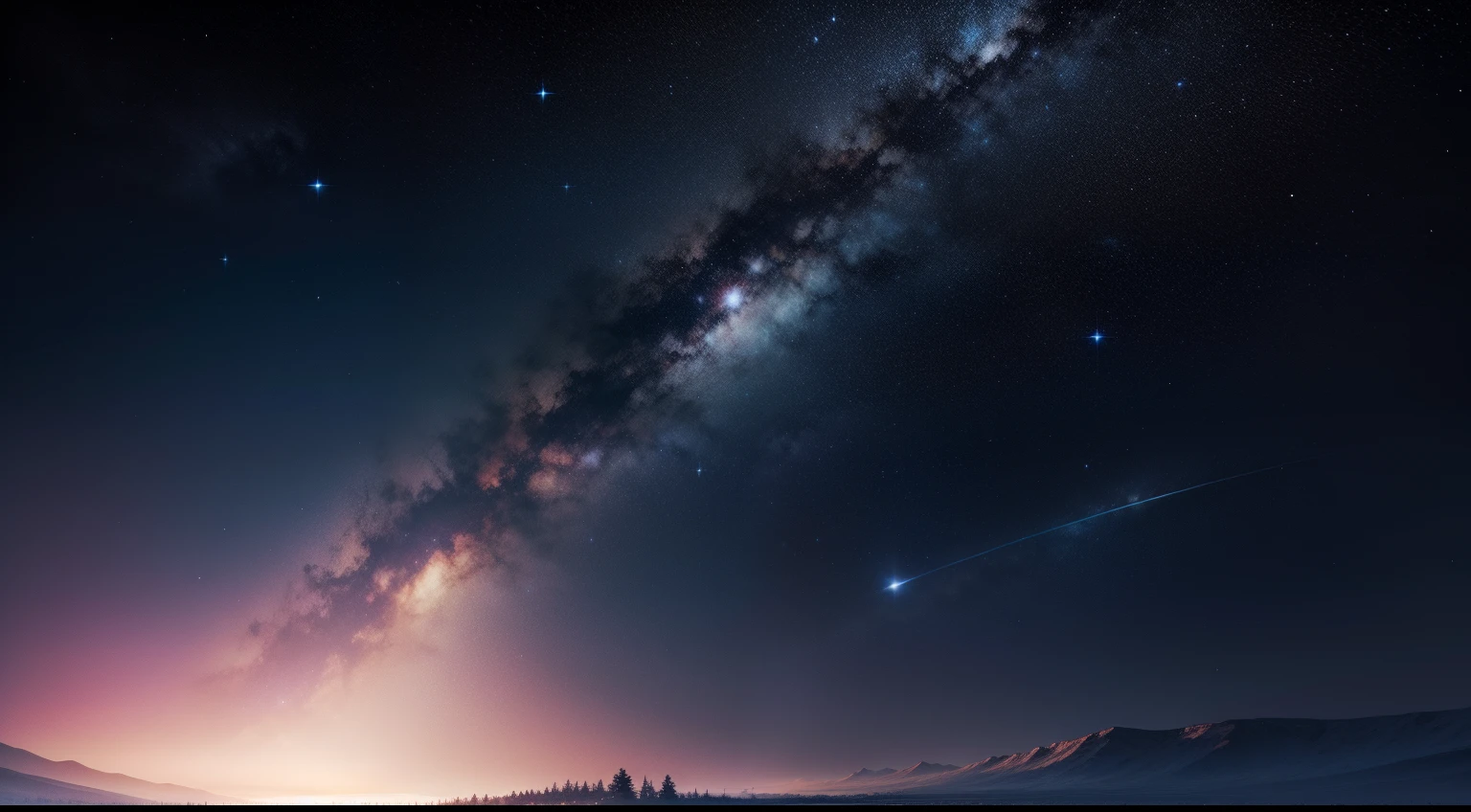 Stars and light in sky 8k resolution