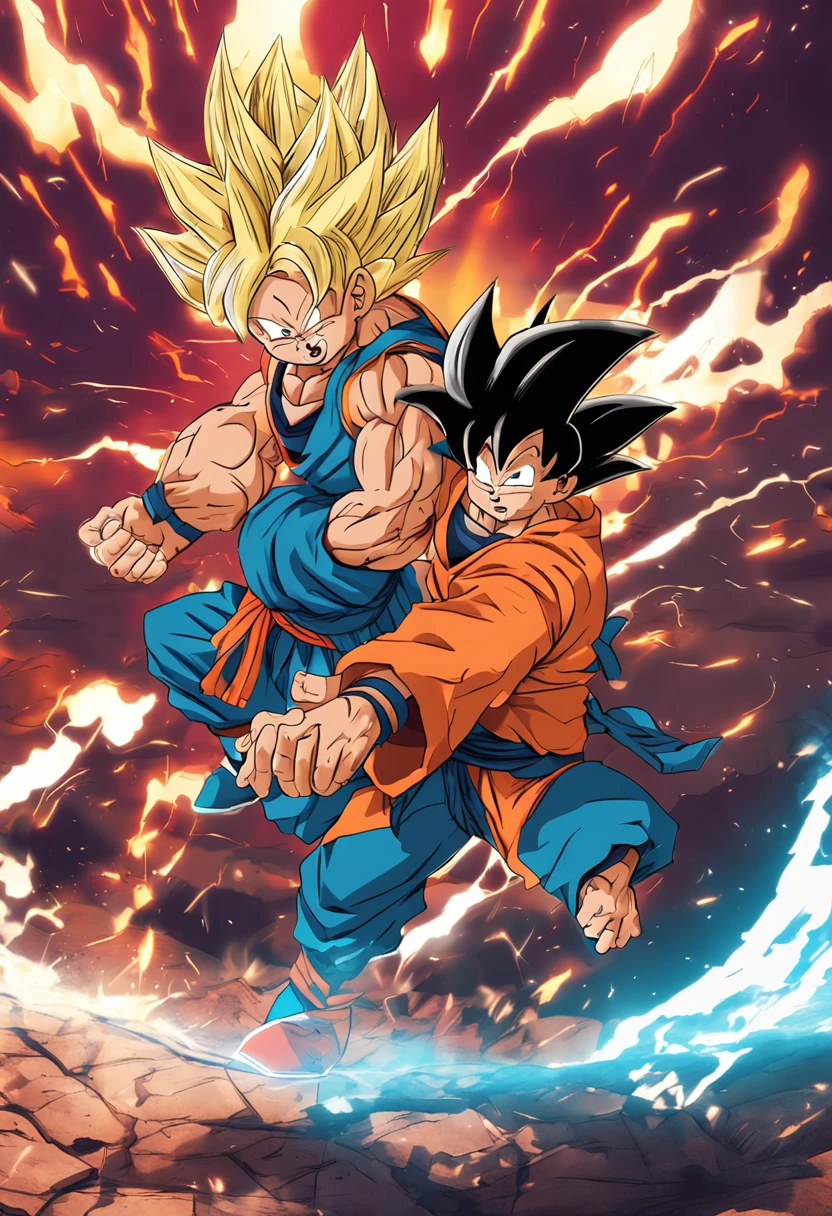 Majin boo de dragon ball z colocando vegeta de dragon ball z para mamar