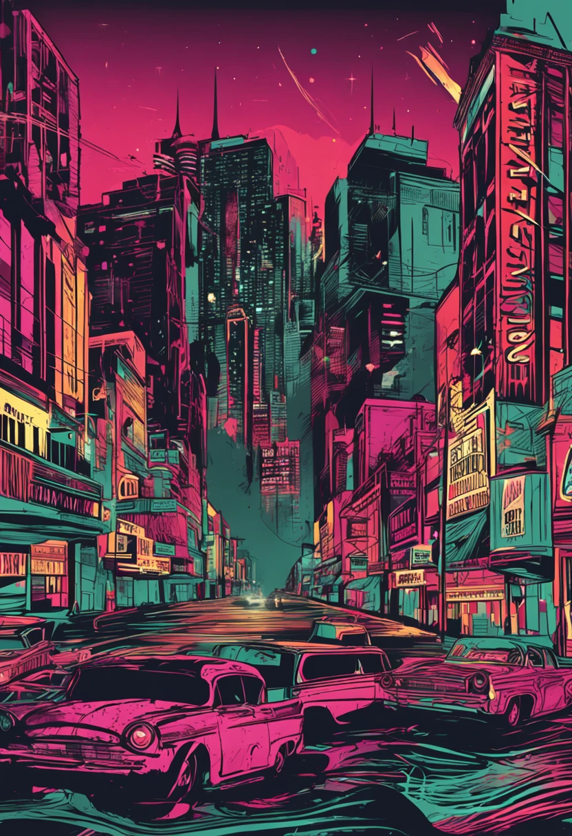 Background with，Sin City，darkly，karo，sparkler，