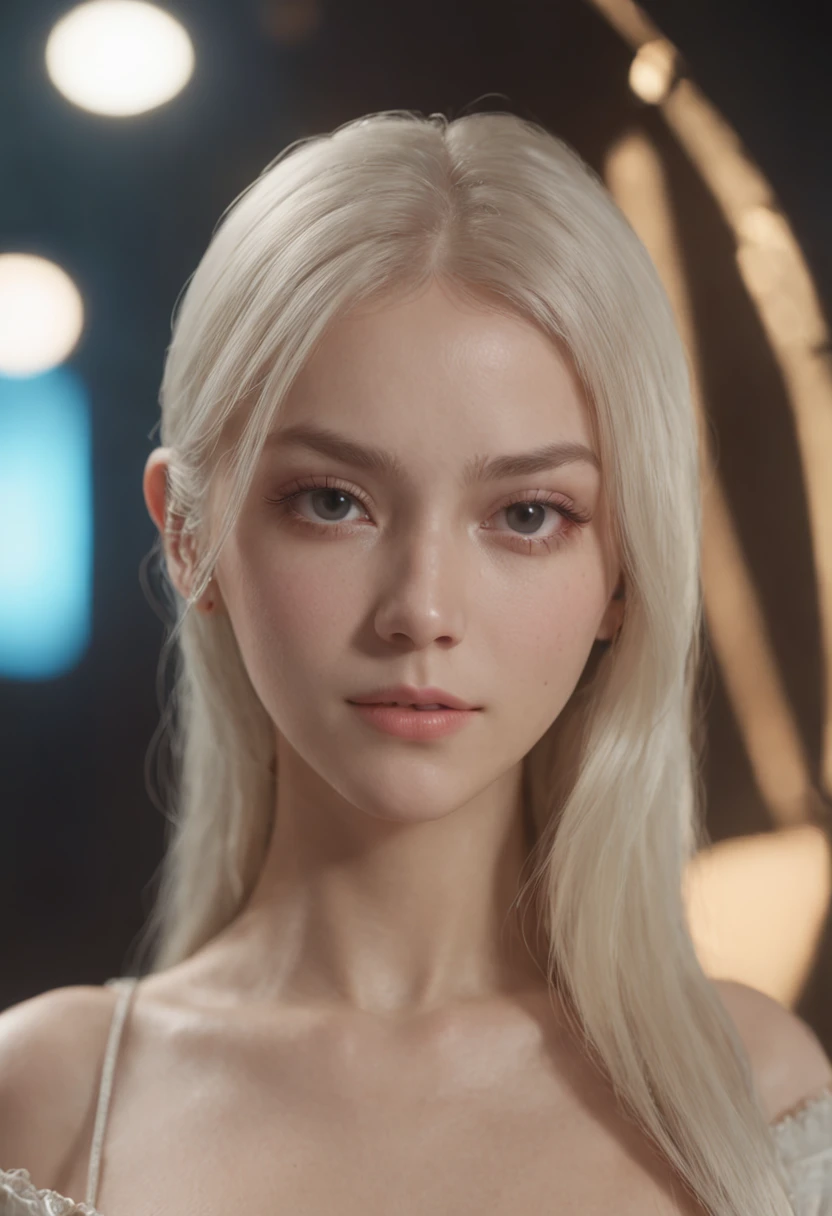 p-quality、8K Masterpiece、超A high resolution、(Photorealsitic:1.3)、Raw photo、女の子1人、20 year old Eastern European woman,ue,blonde hair、glowy skin、1 Cyberpunk Super Beauty、((super realistic details))、portlate、globalillumination、Shadow、octan render、8K、ultrasharp、(breast size:0.1)、Raw skin is exposed in cleavage、metals、cold color、、highly intricate detail、Realistic light、CGSoation Trends、Beautiful eyes、radiant eyes、Facing the camera、neon details