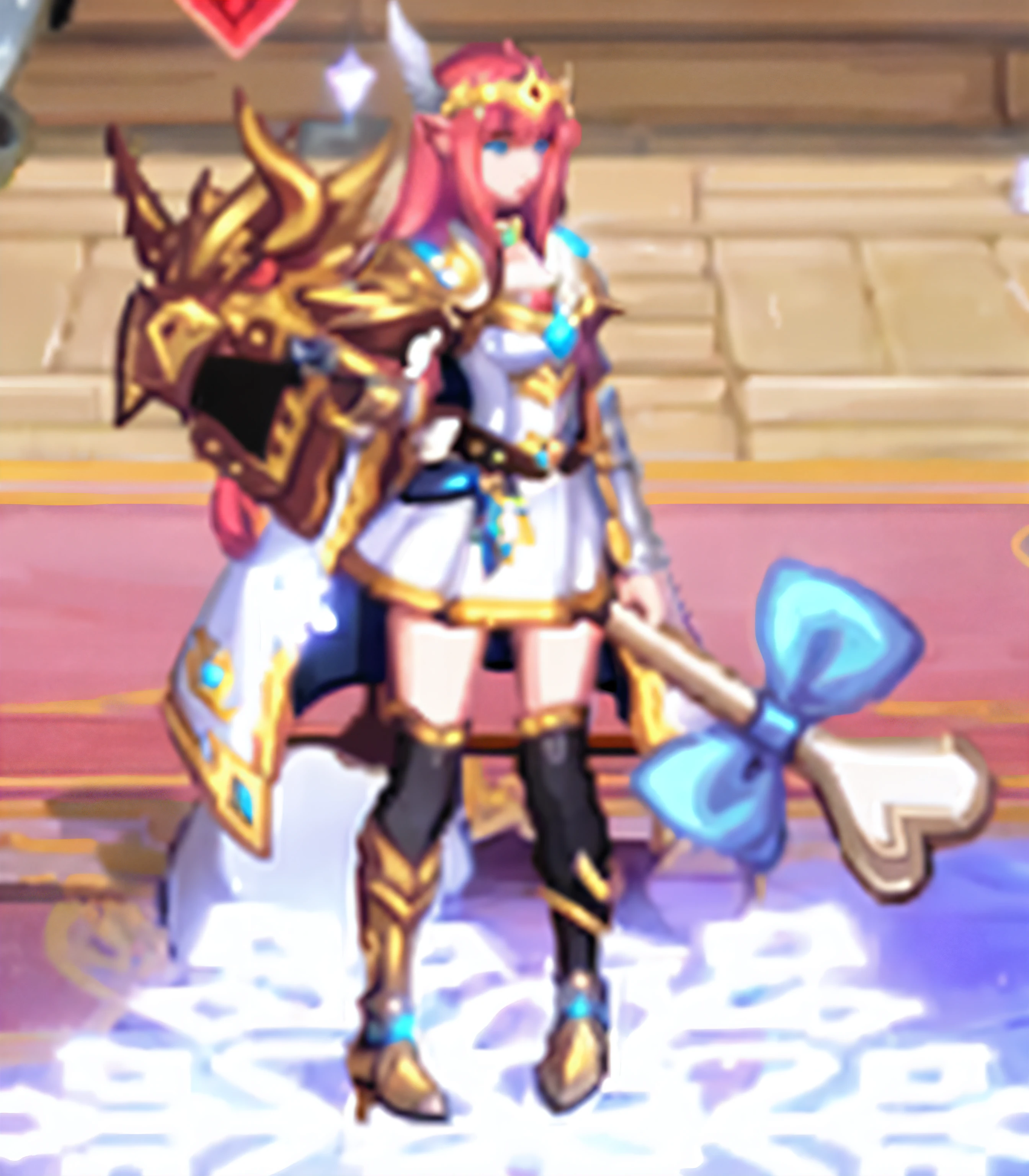a close up of a person in a costume holding a sword, gear aurora, knights of zodiac girl, Armor Girl, Portrait Chevaliers du Zodiaque Fille, epic mage girl character, mystical anubis valkyrie, mystical atlantean valkyrie, angelic golden armor, gilded lotus princess, angel knight girl, ornate bikini armor, shadowverse style, alluring elf princess knight