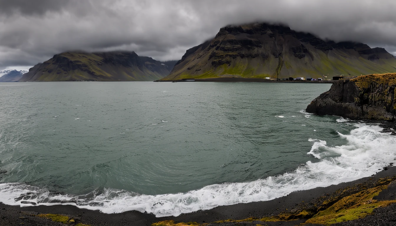 Norwegian Sea from the ferry to Sandvík, the only place in Iceland above the Arctic Circle, 8k, raw