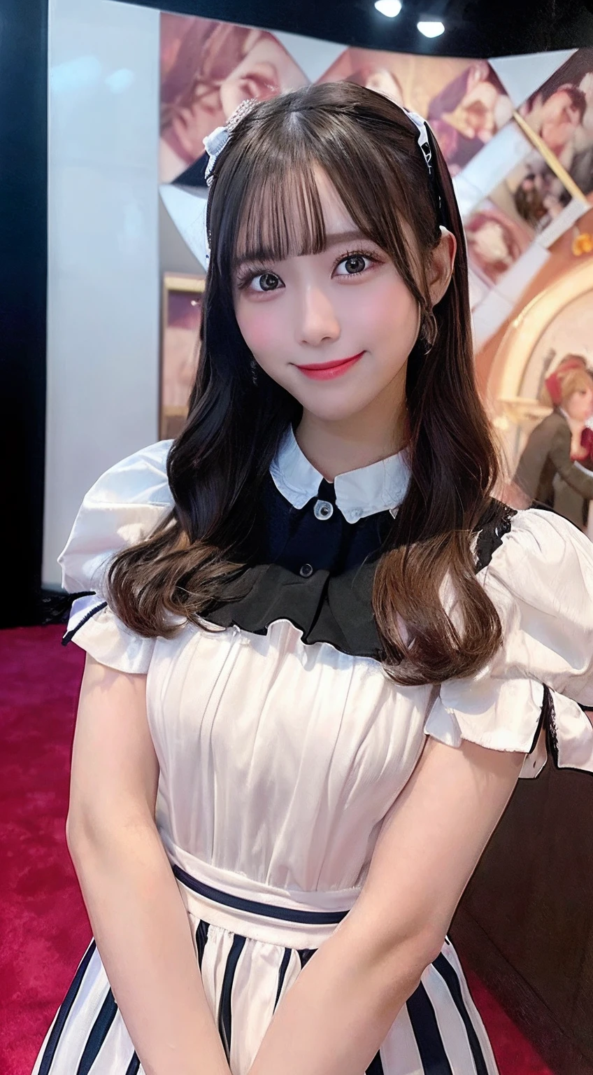 8K, casino, Black velvet bunny girl costume, velvet, 16-year-old woman, Bokeh background, bokeh, The girl's own room, A smile, white skinned, Cute little girl s, breast on the desk, White choker and black bow tie, white cuffs, Both sides face up
