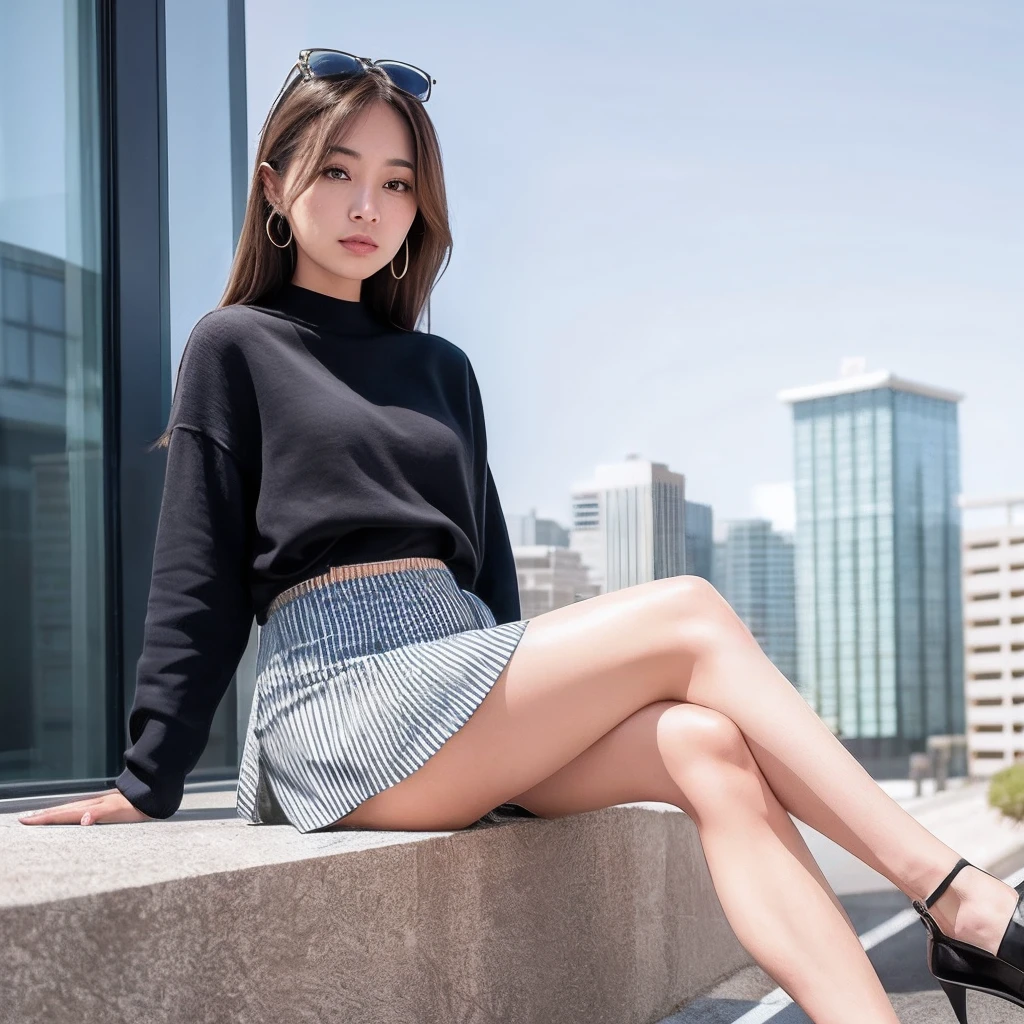 Sitting Woman　Fashion　skirt by the　TOKYOcty