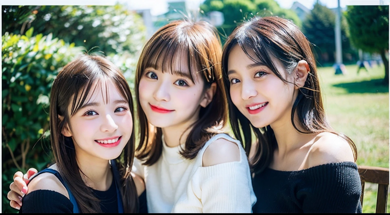 3Beautiful women,3 girls