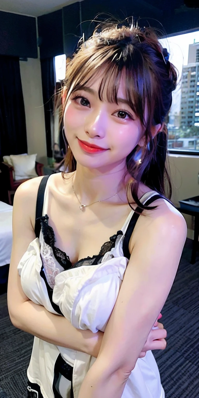 buzzer, Lustful, (Best Quality,4K, 8K, hight resolution, masutepiece:1.2), Ultra-detailed, (Realistic ,Photorealistic ,Photorealsitic:1.37), 1girl in, (Perfect body :1.2), Ultra-detailed face, Detailed lips, Detailed eyes, Sexy double eyelids, Beautiful detailed eyes, Beautiful detailed lips, Orange kimono, (After ), sexy flirty pose, short-hair, Hi-Res, Cinematic Angle, Professional Lighting, Unity 8k Wallpaper, Aesthetic, ​masterpiece, top-quality, Shy laughter, South Island, Waikiki, indoors, (Large Breasts:1.5), (Slim Body:1.5), (Sexy Cute lingerie:1.5)
