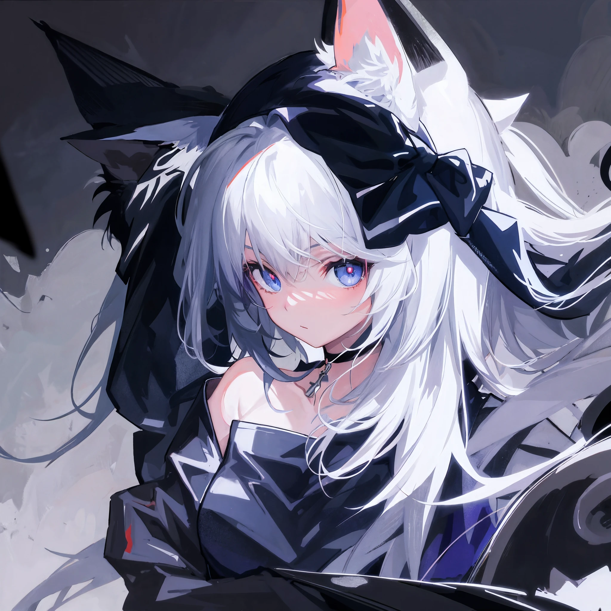 Anime girl with blue eyes and black cat ears, From the night of the ark, arknight, style of anime4 K, anime girl with cat ears, trending on artstation pixiv, Anime art wallpaper 8 K, beautiful anime catgirl, Detailed digital anime art, Detailed key anime art, Anime art wallpaper 4 K, Anime art wallpaper 4k, High Quality Anime Art Style