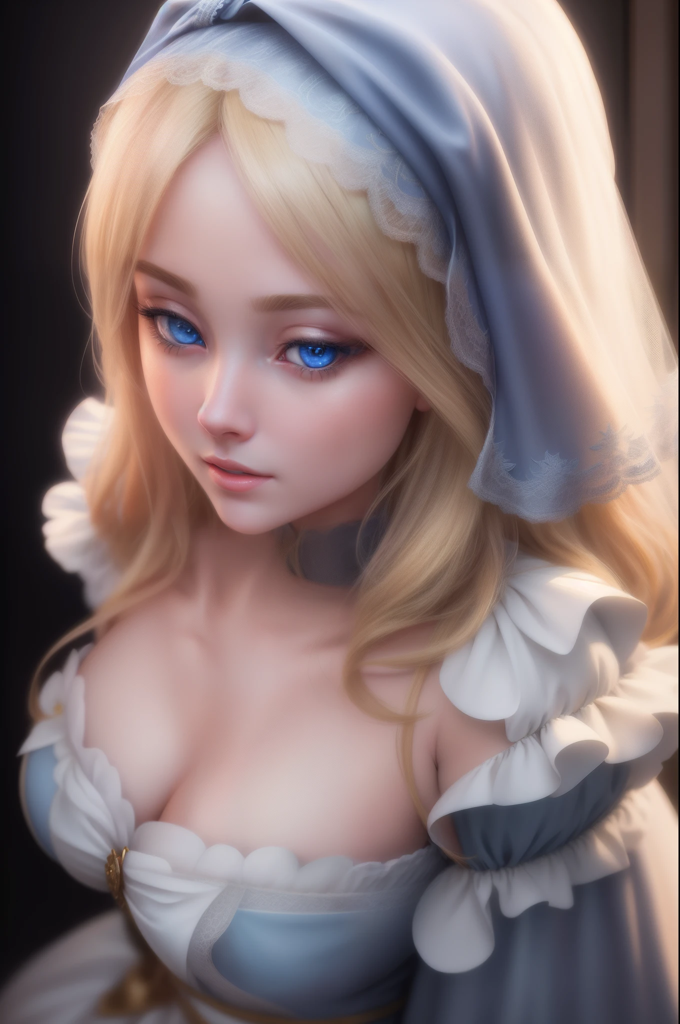 Blonde woman with blue eyes and veil on head、Soft portrait shots 8 k、Photorealistic beautiful face、8K portrait rendering、Realistic beautiful face、beautiful realistic face、photorealistic anime girl render、hyperrealistic beautiful face、8K realistic digital art、realistic digital art 4k、realistic digital art 4 k、very realistic digital art,{{{{full body Esbian}}}},{Dynamic Angle Upper Body,
Dynamic angle from above,
Dynamic angle from behind,
Dynamic Angle Full Body,
Dynamic angle from below,
Dynamic Angle Close-up,
Dynamic Angle Wide Shot