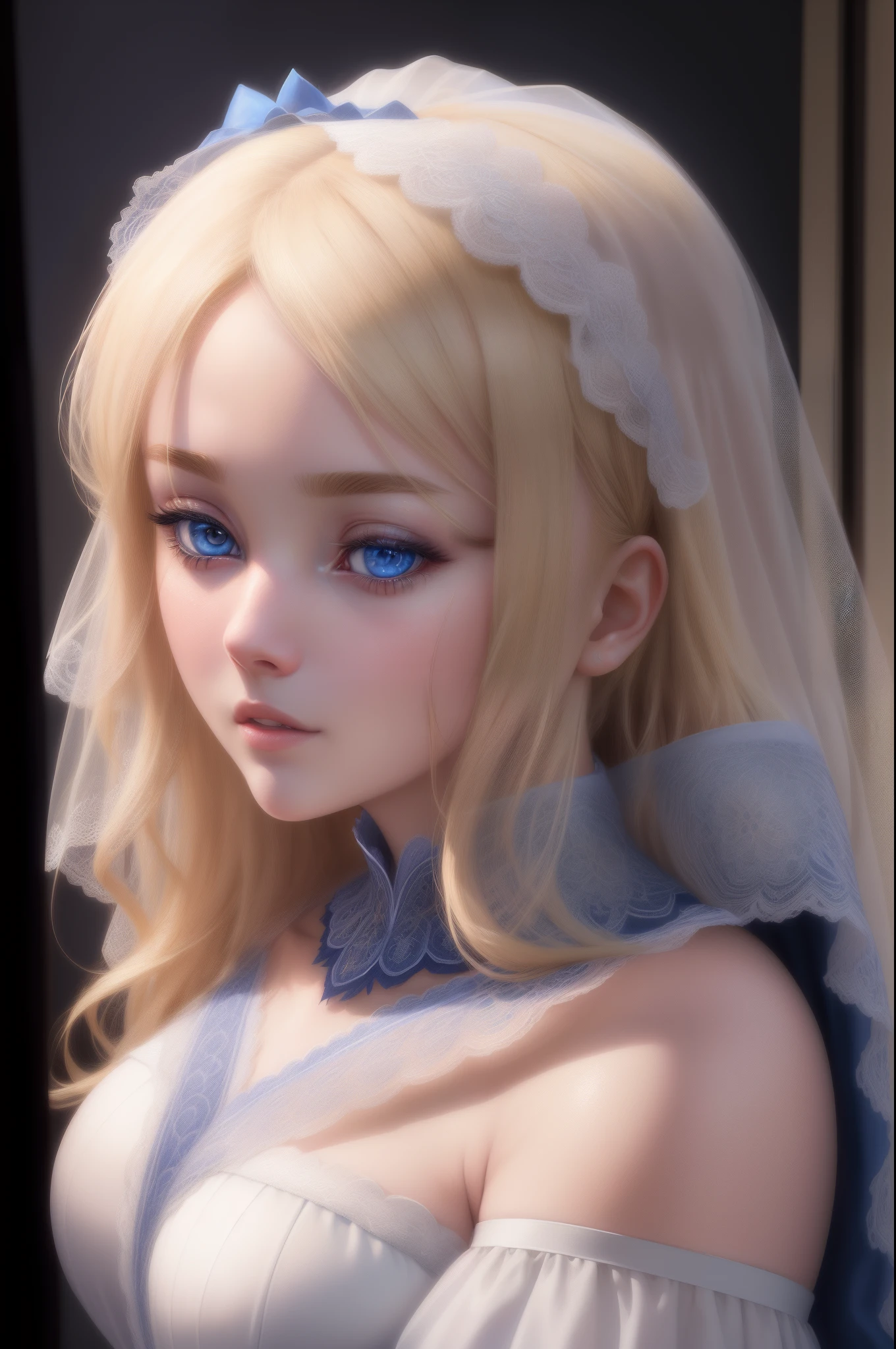 Blonde woman with blue eyes and veil on head、Soft portrait shots 8 k、Photorealistic beautiful face、8K portrait rendering、Realistic beautiful face、beautiful realistic face、photorealistic anime girl render、hyperrealistic beautiful face、8K realistic digital art、realistic digital art 4k、realistic digital art 4 k、very realistic digital art,{{{{full body Esbian}}}},{Dynamic Angle Upper Body,
Dynamic angle from above,
Dynamic angle from behind,
Dynamic Angle Full Body,
Dynamic angle from below,
Dynamic Angle Close-up,
Dynamic Angle Wide Shot
