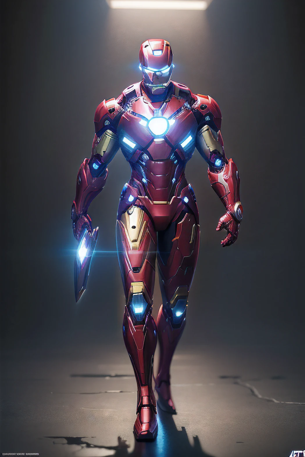 Me, marvel comics, avengers, iron man suit, full body render, rembrandt, cgsociety, artstation trending, highly detailed, ultra realistic, concept art, intricate details, eerie, highly detailed, photorealistic, octane render, 8 k, unreal engine.