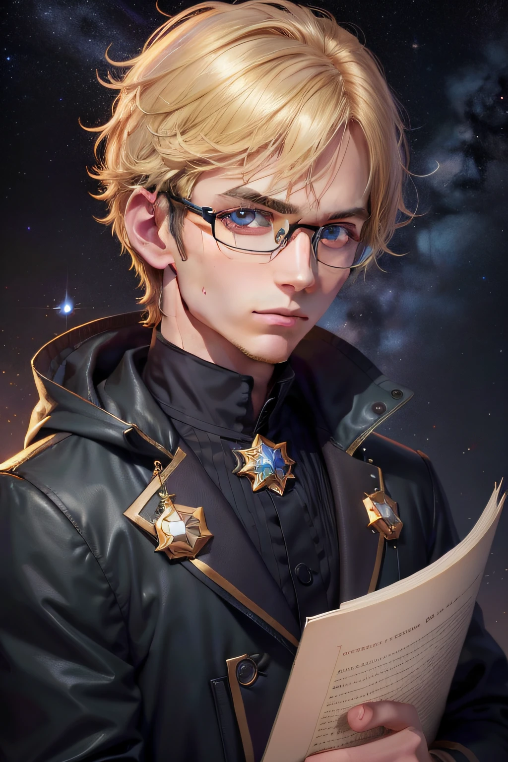 black-frame glasses