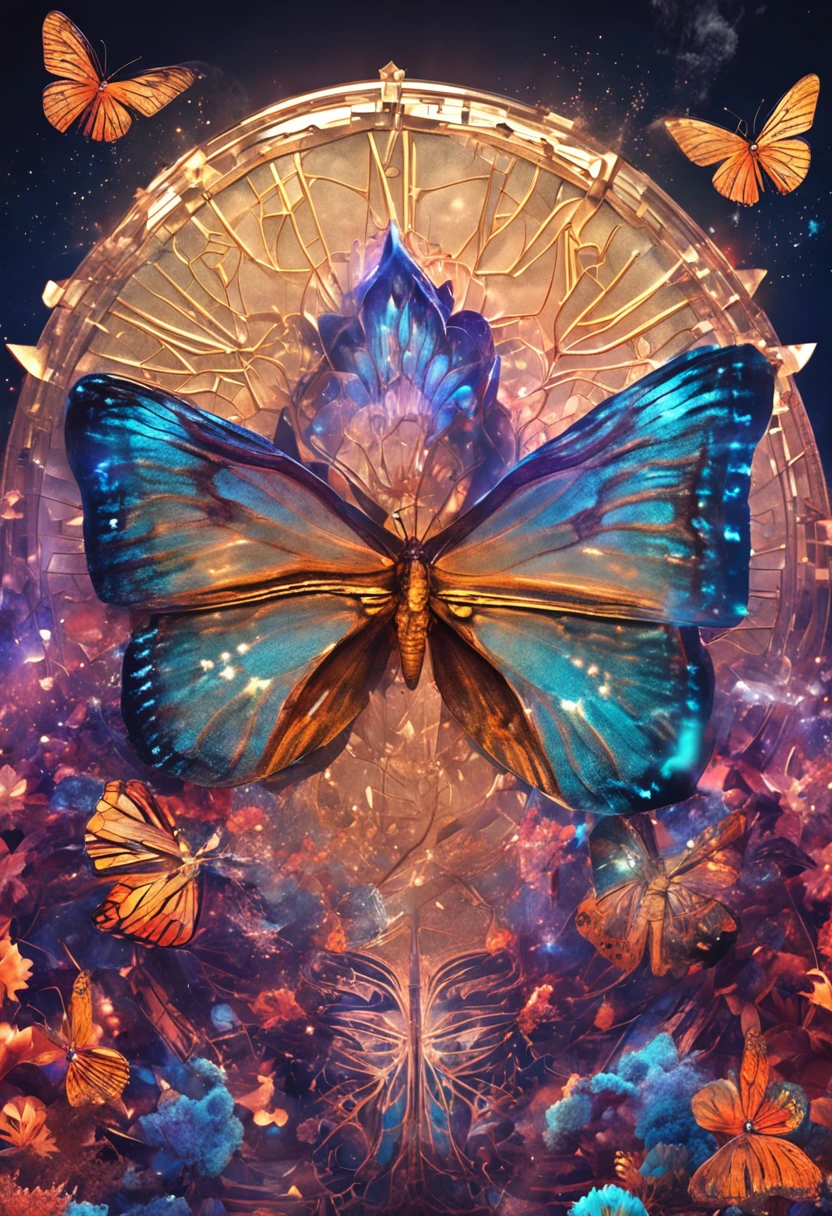 Express the inner transformation and healing energy associated with the 396 Hz Solfeggio frequency。NP、The way butterflies molt and change like、Think of an image of a broken chain being untied, etc.