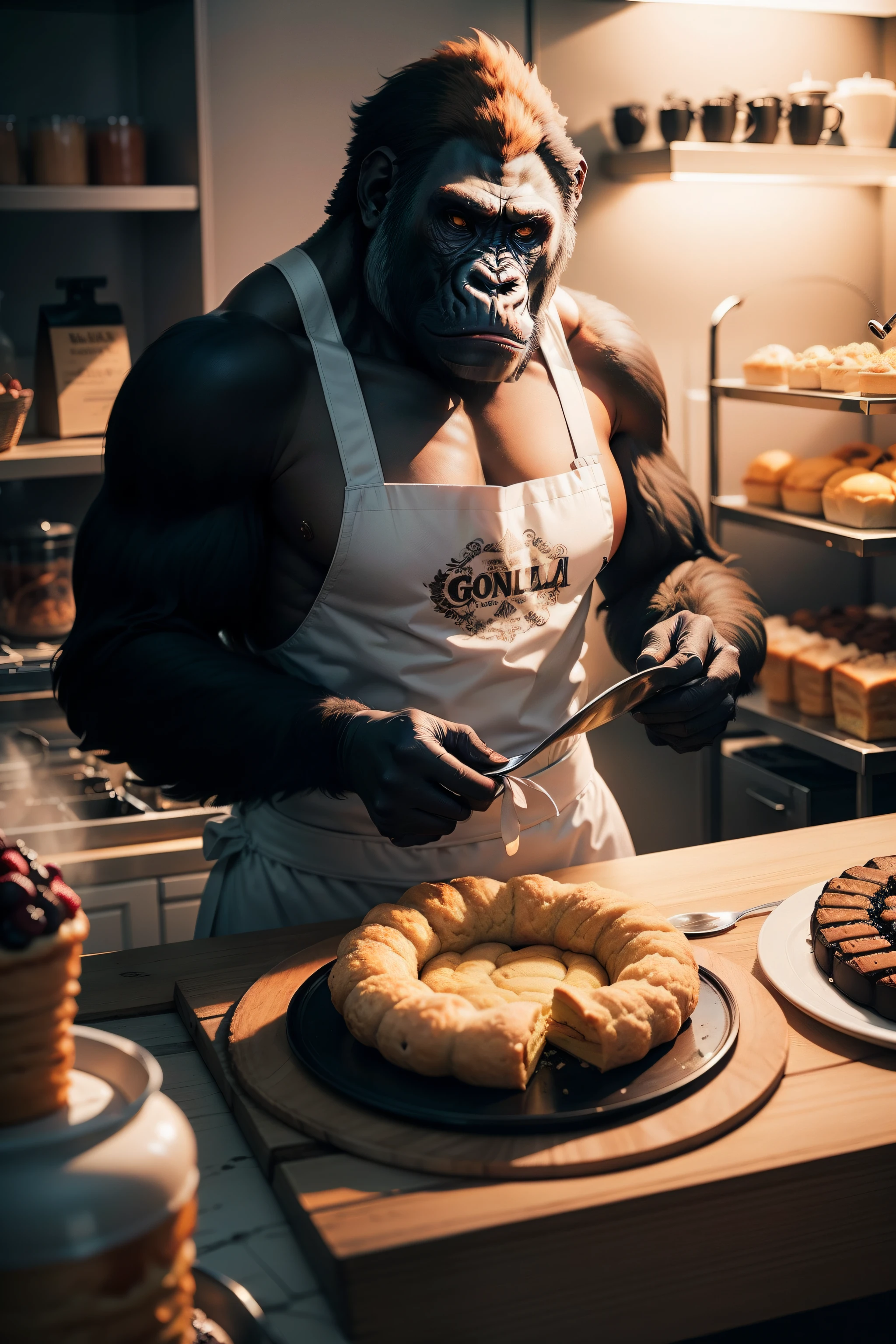 Gorilla pastry chef