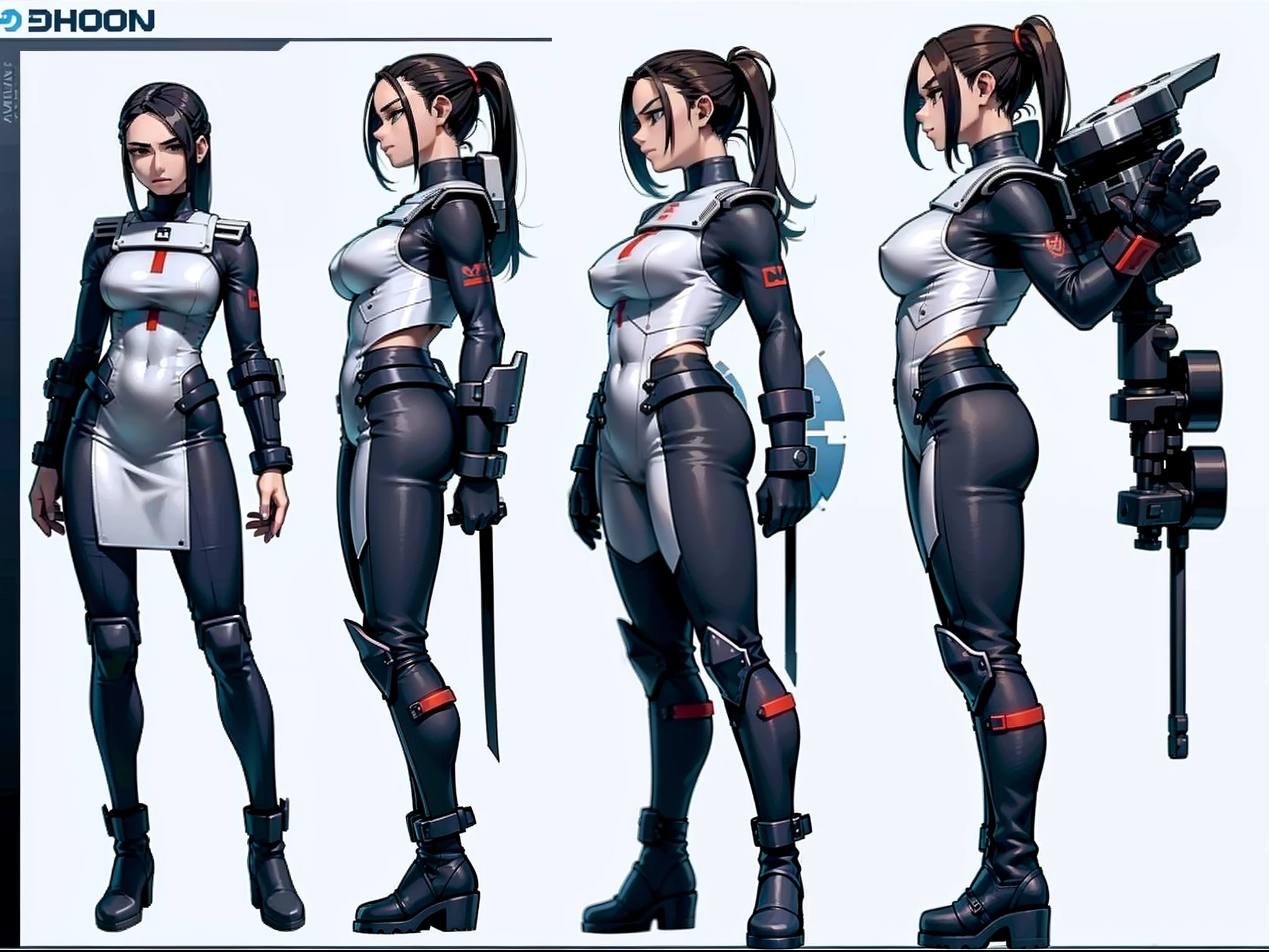 ((masterpiece)),(((best quality)),((character design sheet, same character, front, side, back)),illustration,(1 man, short hair, dark eyes, apocalypse survivor, sawed-off eyes, wearing rusty armor), ambient scene change, pose too, male human, strong body, character model sheet, (single background, white background: 1.3), artstation, digital painting, symmetrical body, proportional body, well designed, 4k