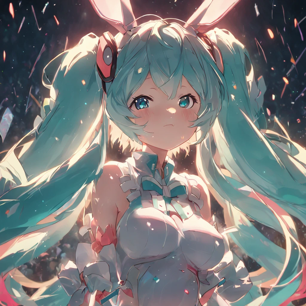 Big breasts Hatsune Miku,rabbitears,Color map