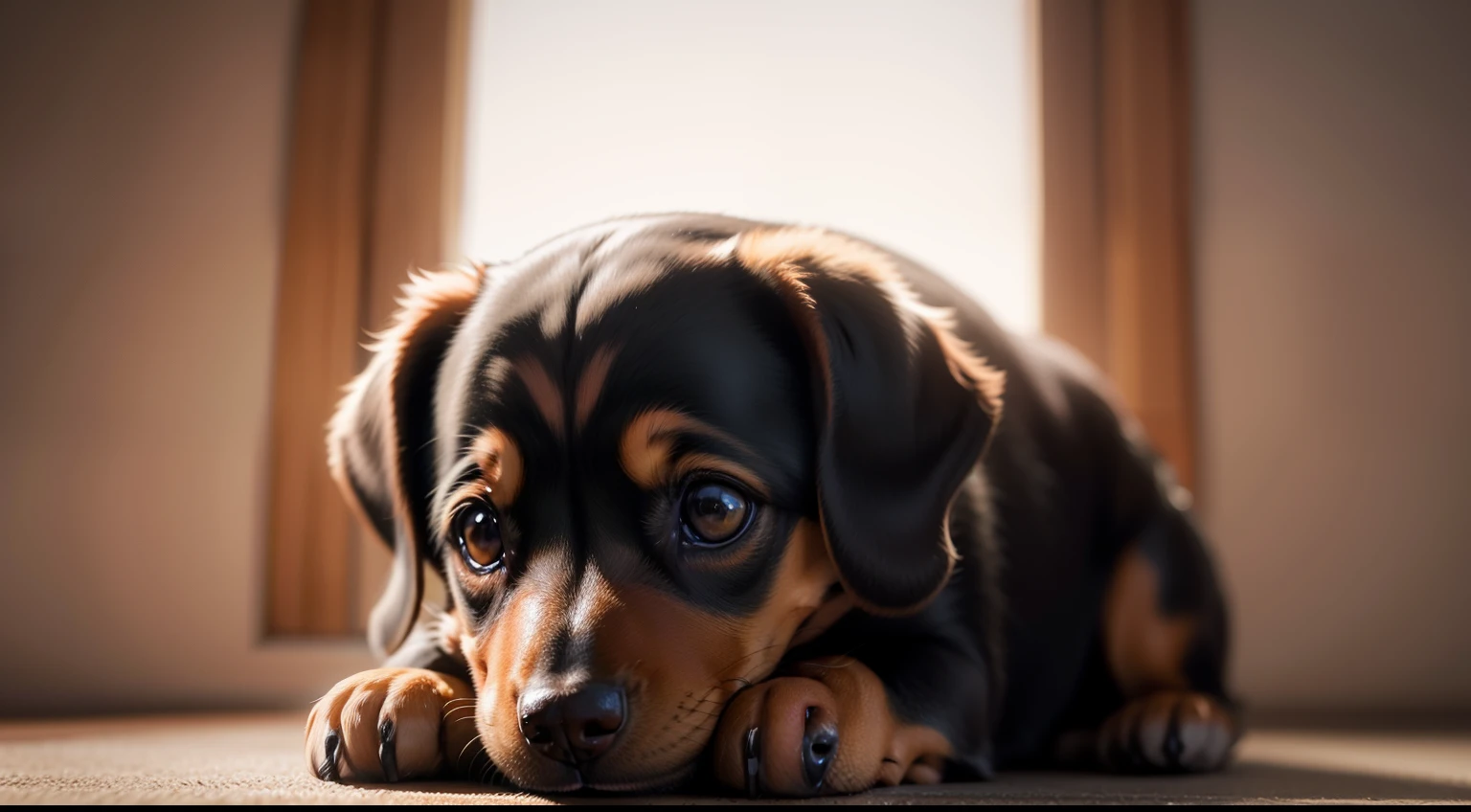 Miniature Dachshund、Realisticity、realisticlying、top-quality、8K、超A high resolution、masterpiece