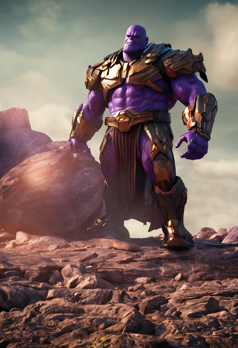 crie uma fusao do thanos com o homem de ferro