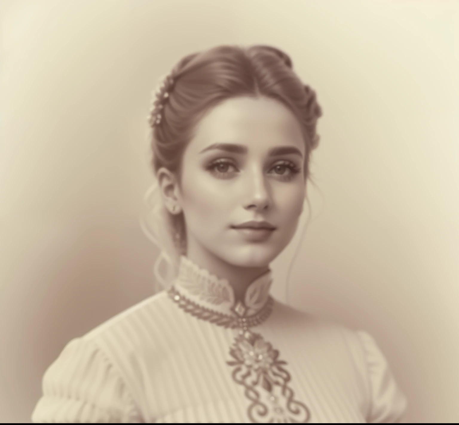 Arafed foto de uma mulher em um vestido listrado com um colar, Maria Panfilova, Foto de uma mulher, julia sarda, Leonora Karrington, Tekla Evelina Severin, Anna Kovalevskaya, Angelina Stroganova, Lola Dupre, Rainha Margarida de Saboia, Retrato de Lumastina Celerraria